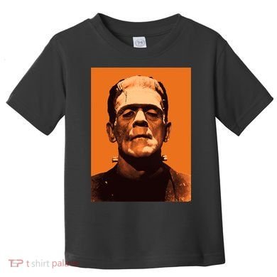 Classic Halloween Monster Frankenstein Vintage Horror Orange Toddler T-Shirt