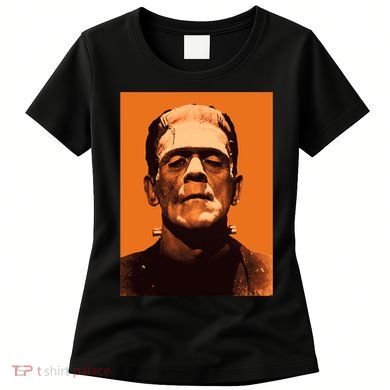 Classic Halloween Monster Frankenstein Vintage Horror Orange Women's T-Shirt