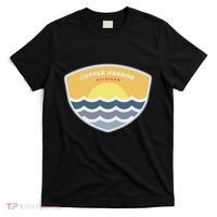 Copper Harbor Michigan Mi Sunset Vacation Souvenir T-Shirt thumb 0