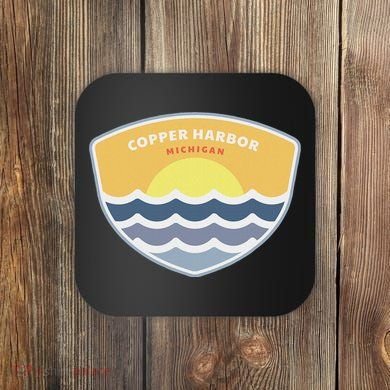 Copper Harbor Michigan Mi Sunset Vacation Souvenir Coaster