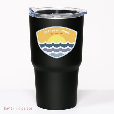 Copper Harbor Michigan Mi Sunset Vacation Souvenir Tumbler