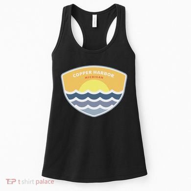Copper Harbor Michigan Mi Sunset Vacation Souvenir Women's Tank Top