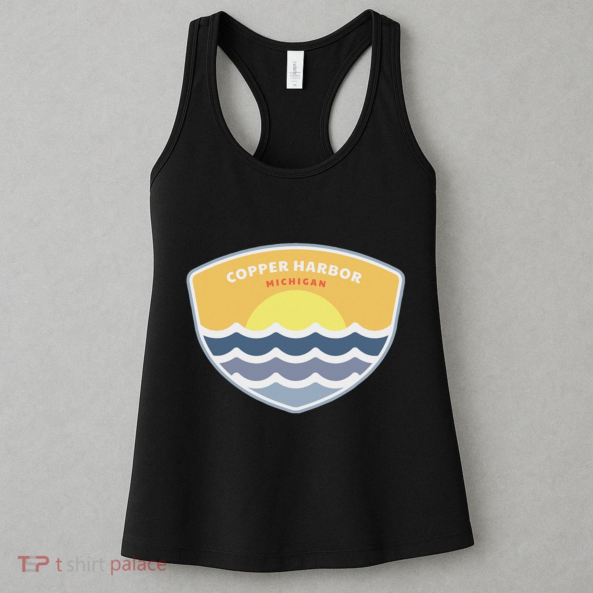 Copper Harbor Michigan Mi Sunset Vacation Souvenir Women's Tank Top
