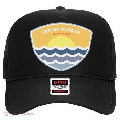 Copper Harbor Michigan Mi Sunset Vacation Souvenir Hat