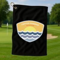 Copper Harbor Michigan Mi Sunset Vacation Souvenir Golf Towel thumb 1