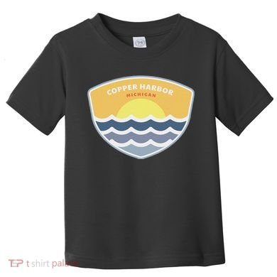 Copper Harbor Michigan Mi Sunset Vacation Souvenir Toddler T-Shirt