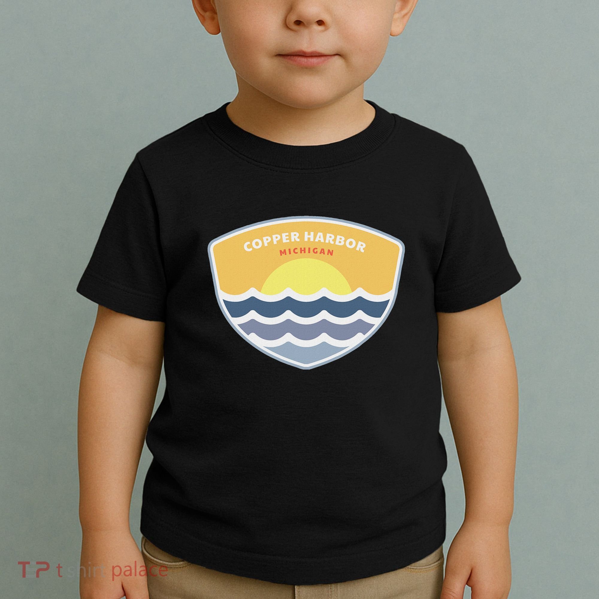 Copper Harbor Michigan Mi Sunset Vacation Souvenir Toddler T-Shirt
