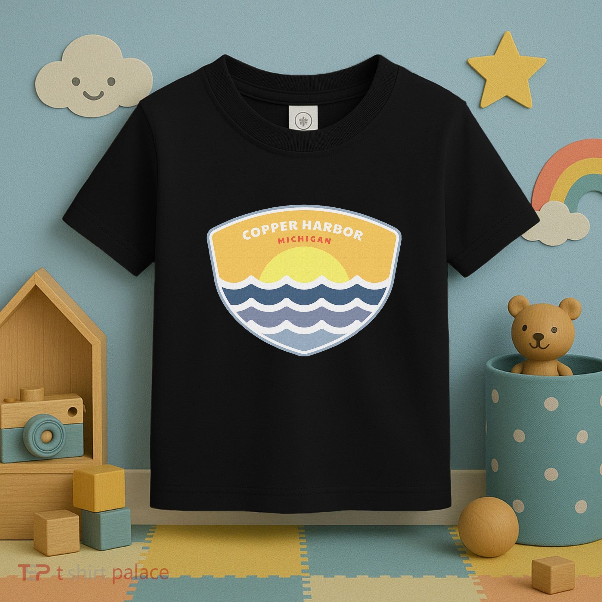 Copper Harbor Michigan Mi Sunset Vacation Souvenir Toddler T-Shirt
