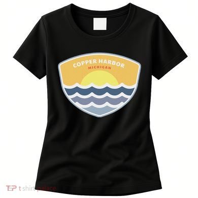 Copper Harbor Michigan Mi Sunset Vacation Souvenir Women's T-Shirt