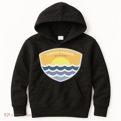 Copper Harbor Michigan Mi Sunset Vacation Souvenir Kids Hoodie