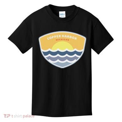 Copper Harbor Michigan Mi Sunset Vacation Souvenir Kids T-Shirt
