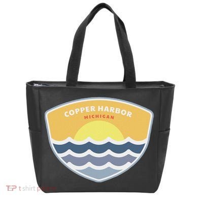 Copper Harbor Michigan Mi Sunset Vacation Souvenir Tote Bag