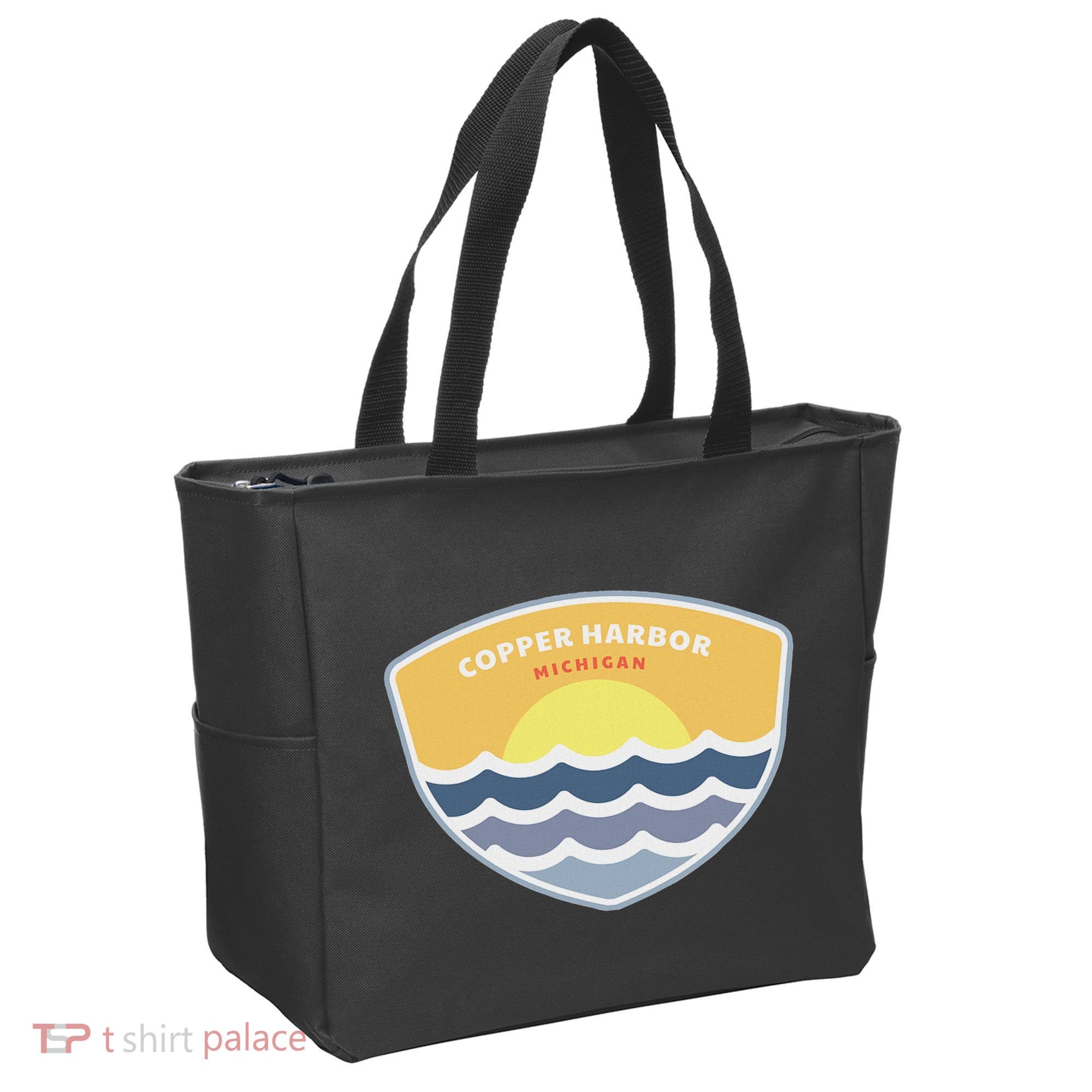 Copper Harbor Michigan Mi Sunset Vacation Souvenir Tote Bag