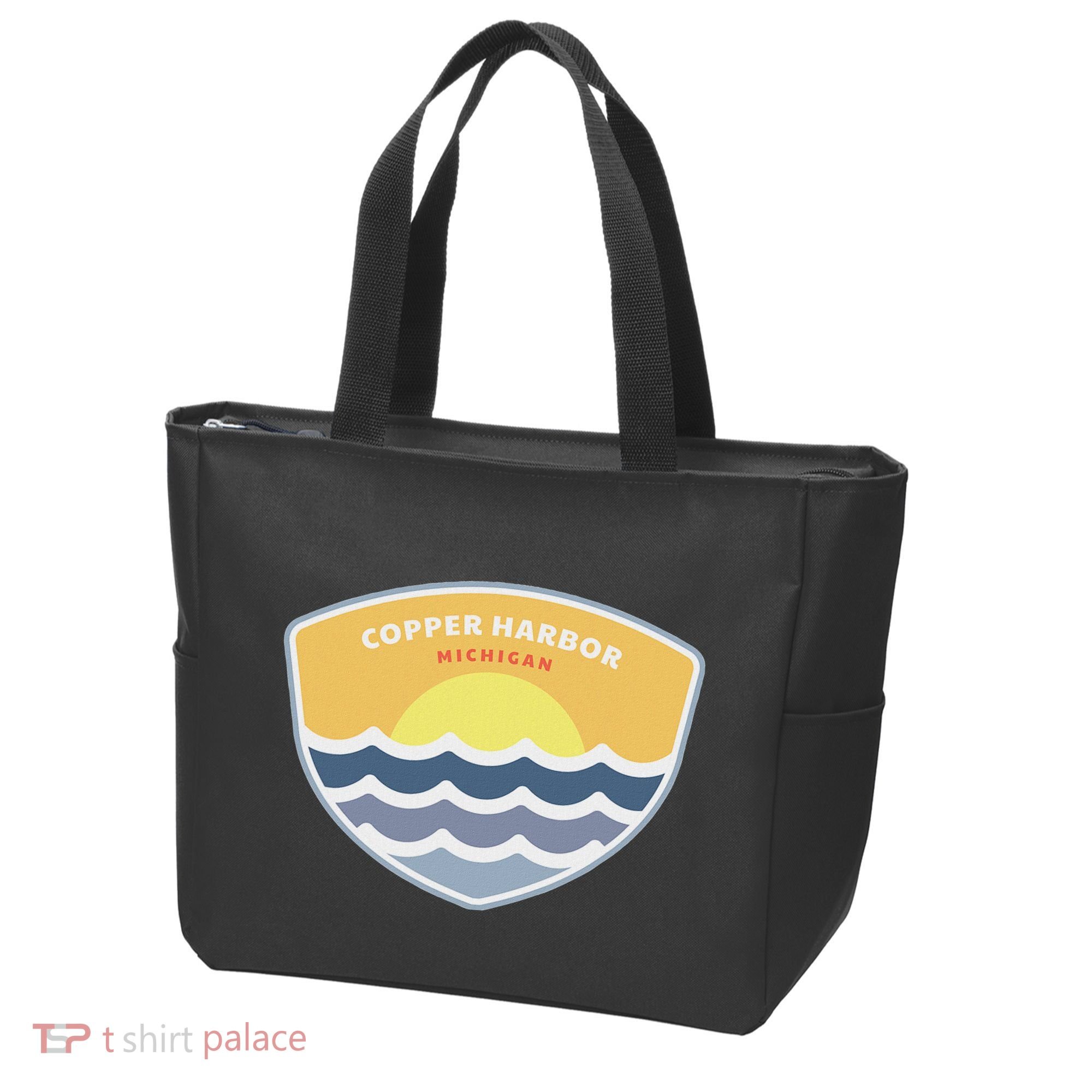 Copper Harbor Michigan Mi Sunset Vacation Souvenir Tote Bag