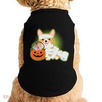 Cute Halloween Mummy Welsh Corgi And Pumpkin Candy Doggie Tank thumb 0