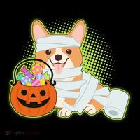 Cute Halloween Mummy Welsh Corgi And Pumpkin Candy Coffee Mug thumb 5