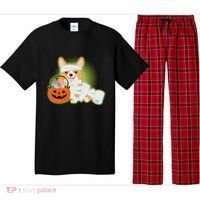 Cute Halloween Mummy Welsh Corgi And Pumpkin Candy Pajama Set thumb 0