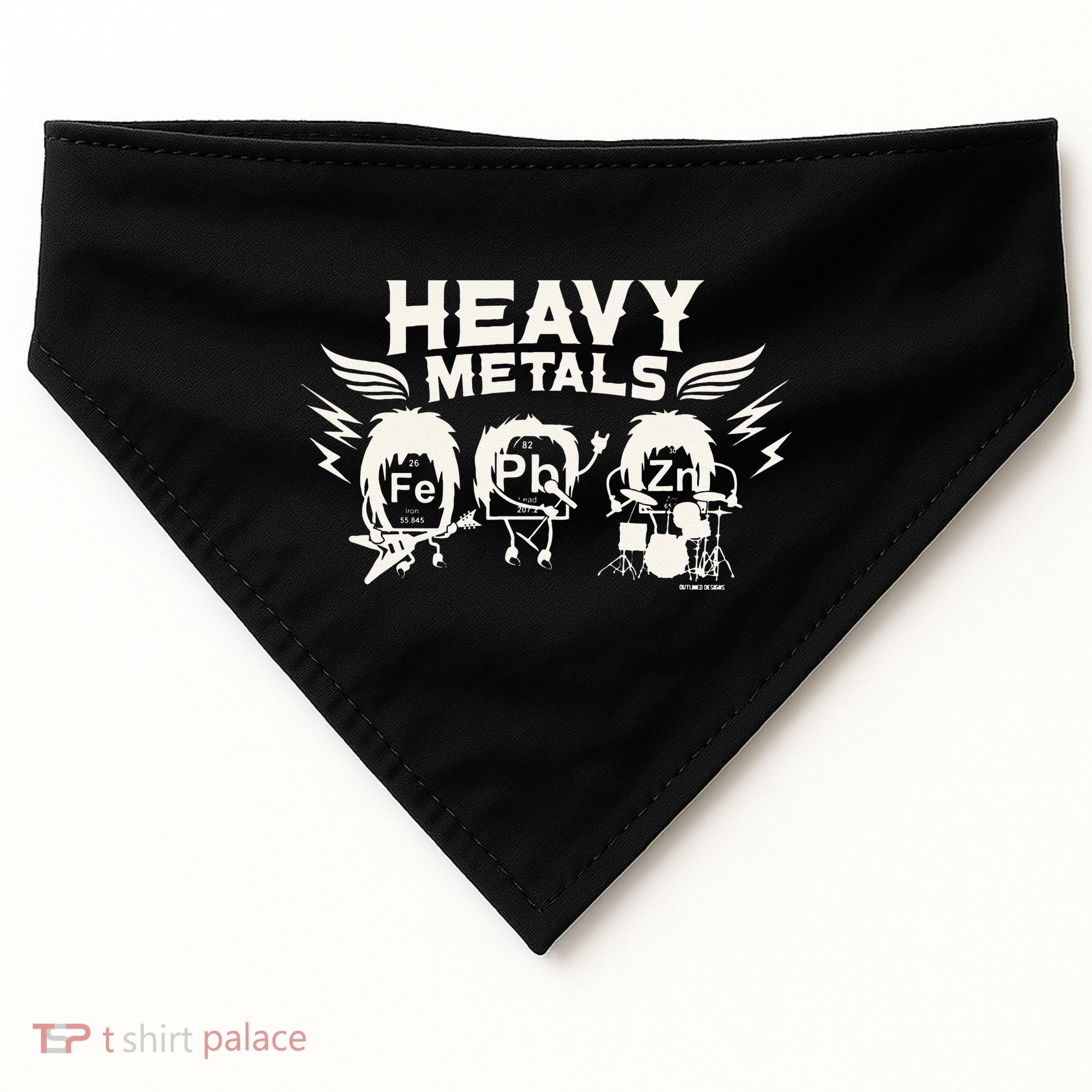 Chemistry Heavy Metals Geek Nerd Funny Chemist USA-Made Doggie Bandana