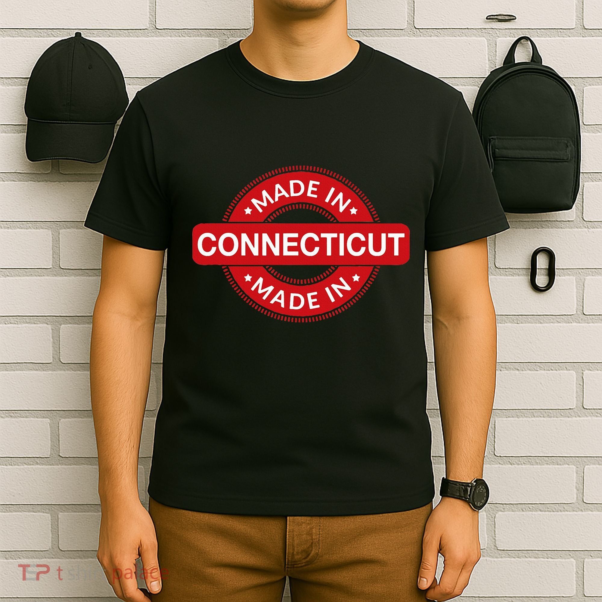 Connecticut Home Made In Connecticut Funny Label T-Shirt