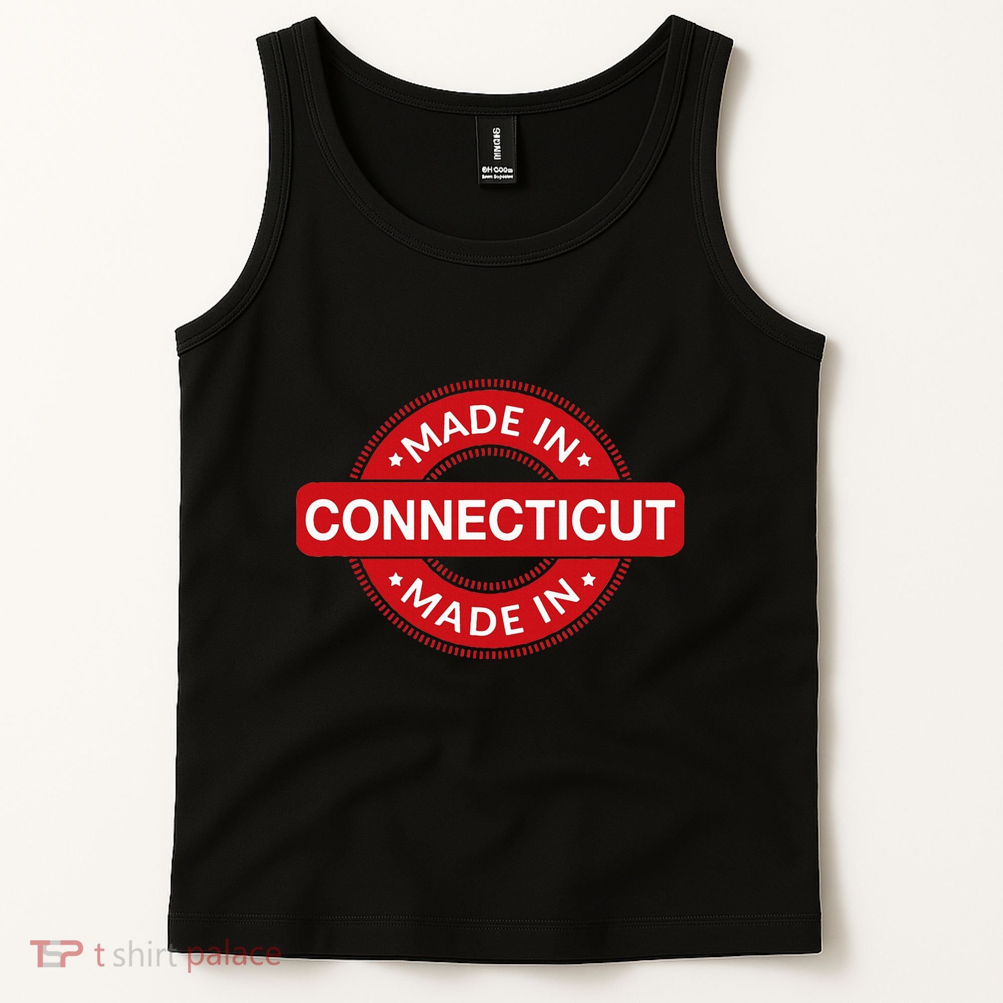 Connecticut Home Made In Connecticut Funny Label Tank Top