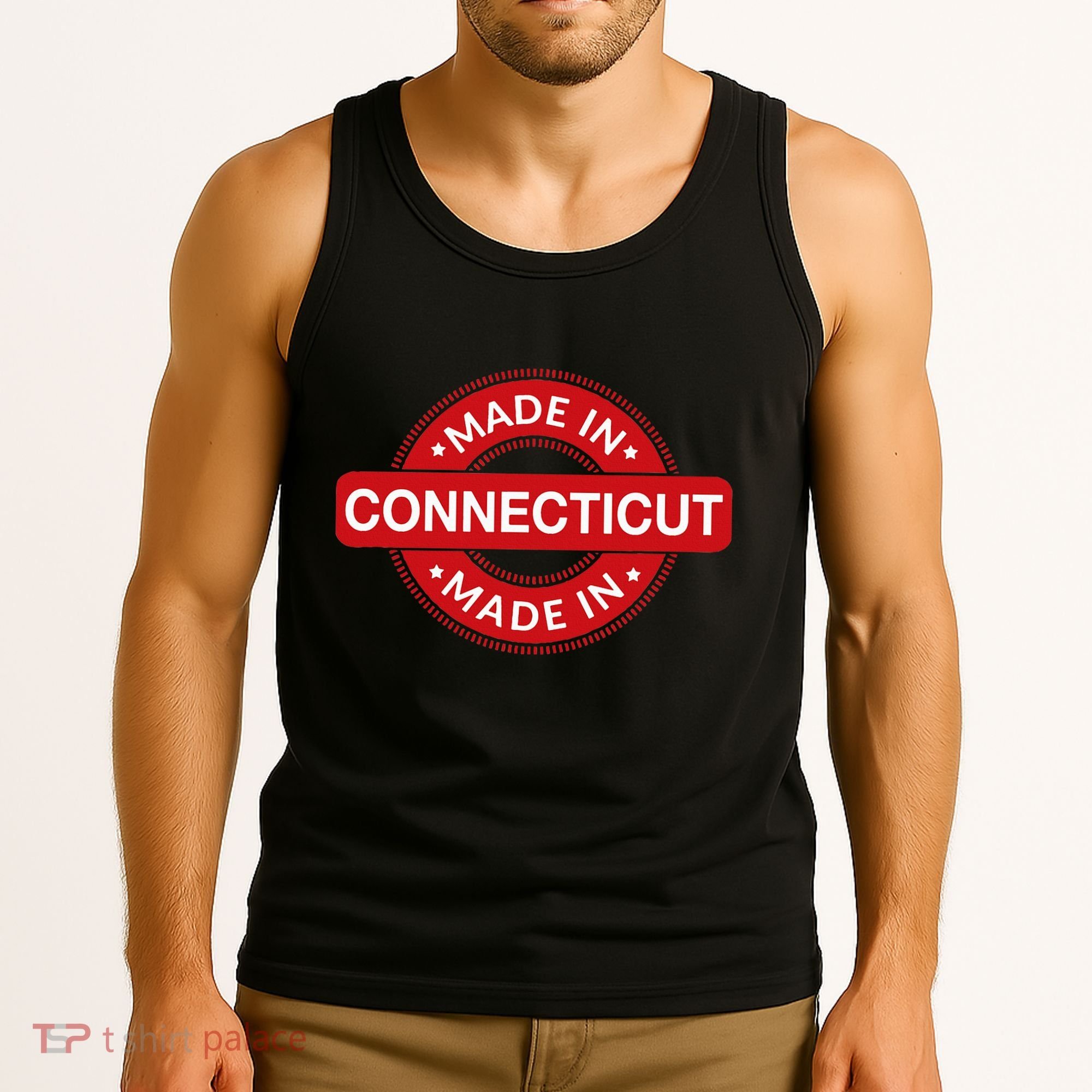 Connecticut Home Made In Connecticut Funny Label Tank Top