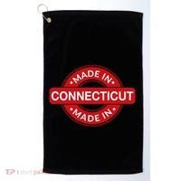 Connecticut Home Made In Connecticut Funny Label Golf Towel thumb 0