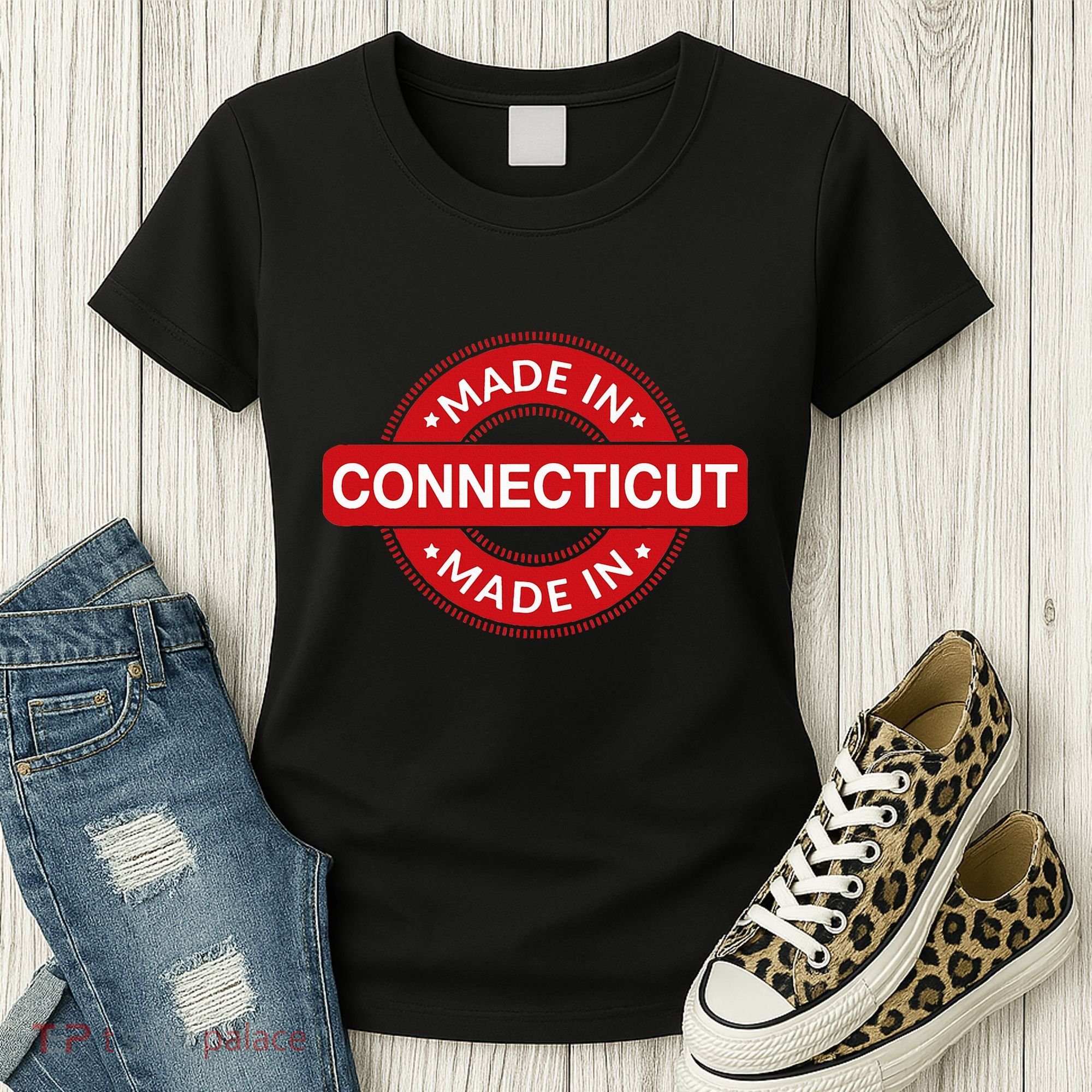 Connecticut Home Made In Connecticut Funny Label Women's T-Shirt