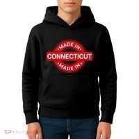 Connecticut Home Made In Connecticut Funny Label Kids Hoodie thumb 4