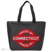 Connecticut Home Made In Connecticut Funny Label Tote Bag thumb 0