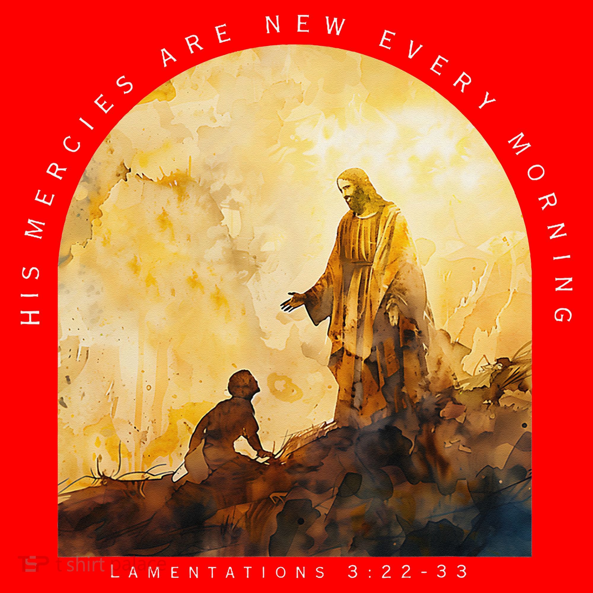 Christian His Mercies Are New Every Morning Bible Jesus Santa Hat