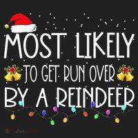 Christmas Holiday Most Likely To Get Run Over By A Reindeer Beanie thumb 2