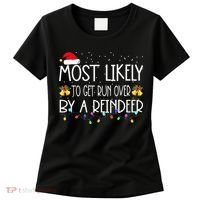 Christmas Holiday Most Likely To Get Run Over By A Reindeer Women's T-Shirt thumb 0