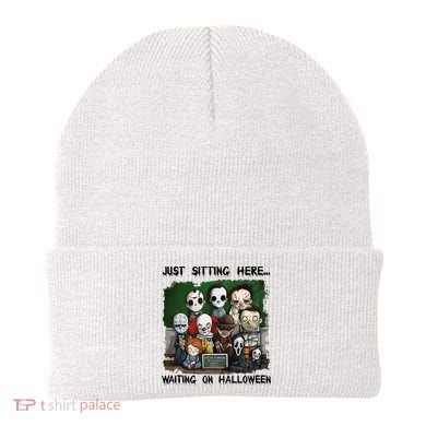 Chibi Horror Movie Just Sitting Here Waiting On Halloween Beanie