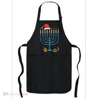 Christmas Hat Menorah Jew Hanukkah Chanukah    Apron thumb 0