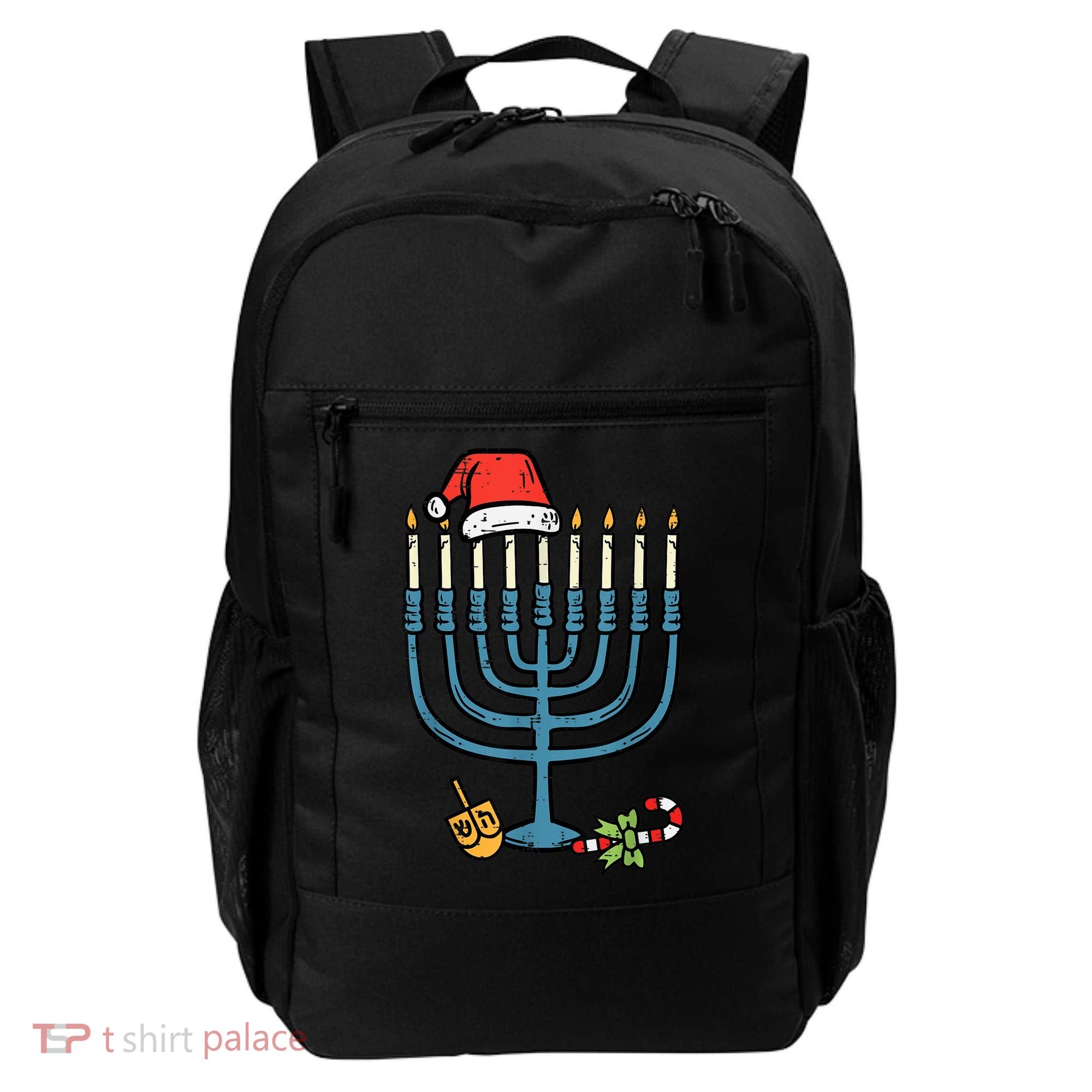 Christmas Hat Menorah Jew Hanukkah Chanukah    Backpack