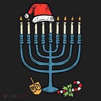 Christmas Hat Menorah Jew Hanukkah Chanukah    Beanie thumb 2