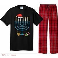 Christmas Hat Menorah Jew Hanukkah Chanukah    Pajama Set thumb 0
