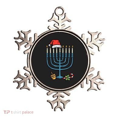 Christmas Hat Menorah Jew Hanukkah Chanukah    Ornament