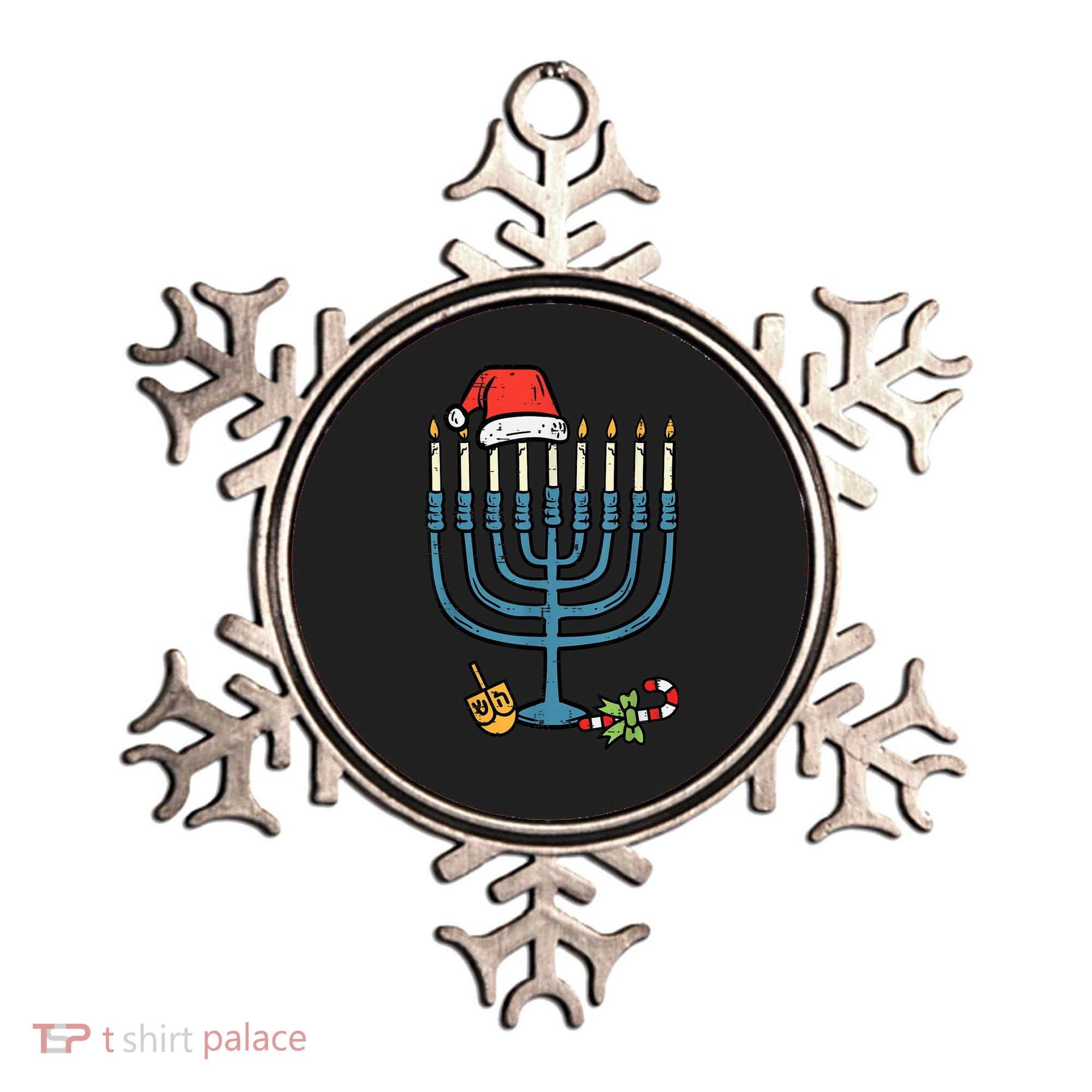 Christmas Hat Menorah Jew Hanukkah Chanukah    Ornament