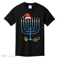 Christmas Hat Menorah Jew Hanukkah Chanukah    Kids T-Shirt thumb 0