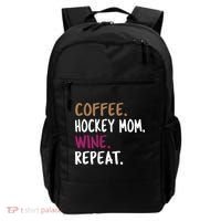 Coffee Hockey Mom Wine Repeat Cool Gift Backpack thumb 0