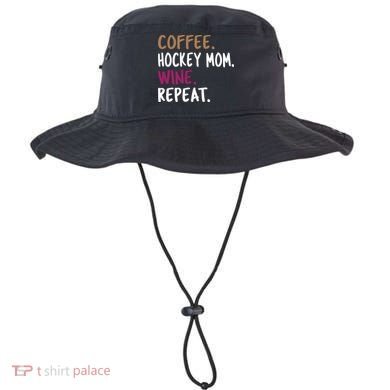 Coffee Hockey Mom Wine Repeat Cool Gift Bucket Hat