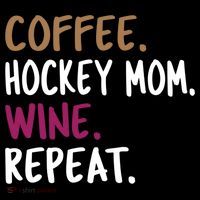 Coffee Hockey Mom Wine Repeat Cool Gift Women's Hoodie thumb 2