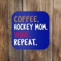 Coffee Hockey Mom Wine Repeat Cool Gift Coaster thumb 0