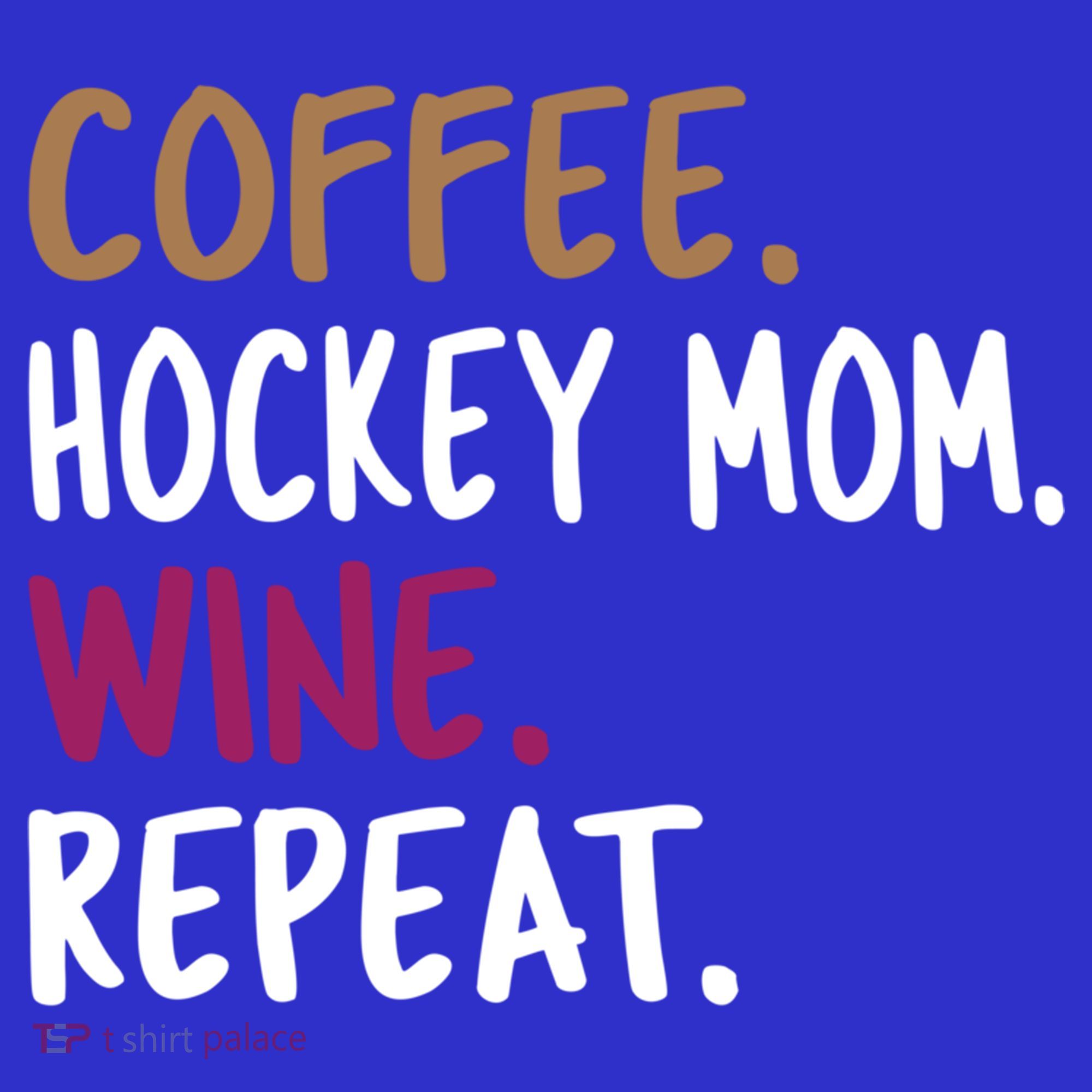 Coffee Hockey Mom Wine Repeat Cool Gift Tote Bag