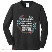 Christian Homeschool Mom Kids Long Sleeve Shirt thumb 0