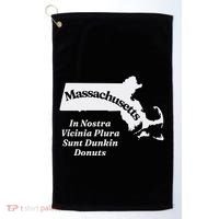 Click Hole Massachusetts In Nostra Vicinia Plura Sunt Dunkin Donuts Golf Towel thumb 0