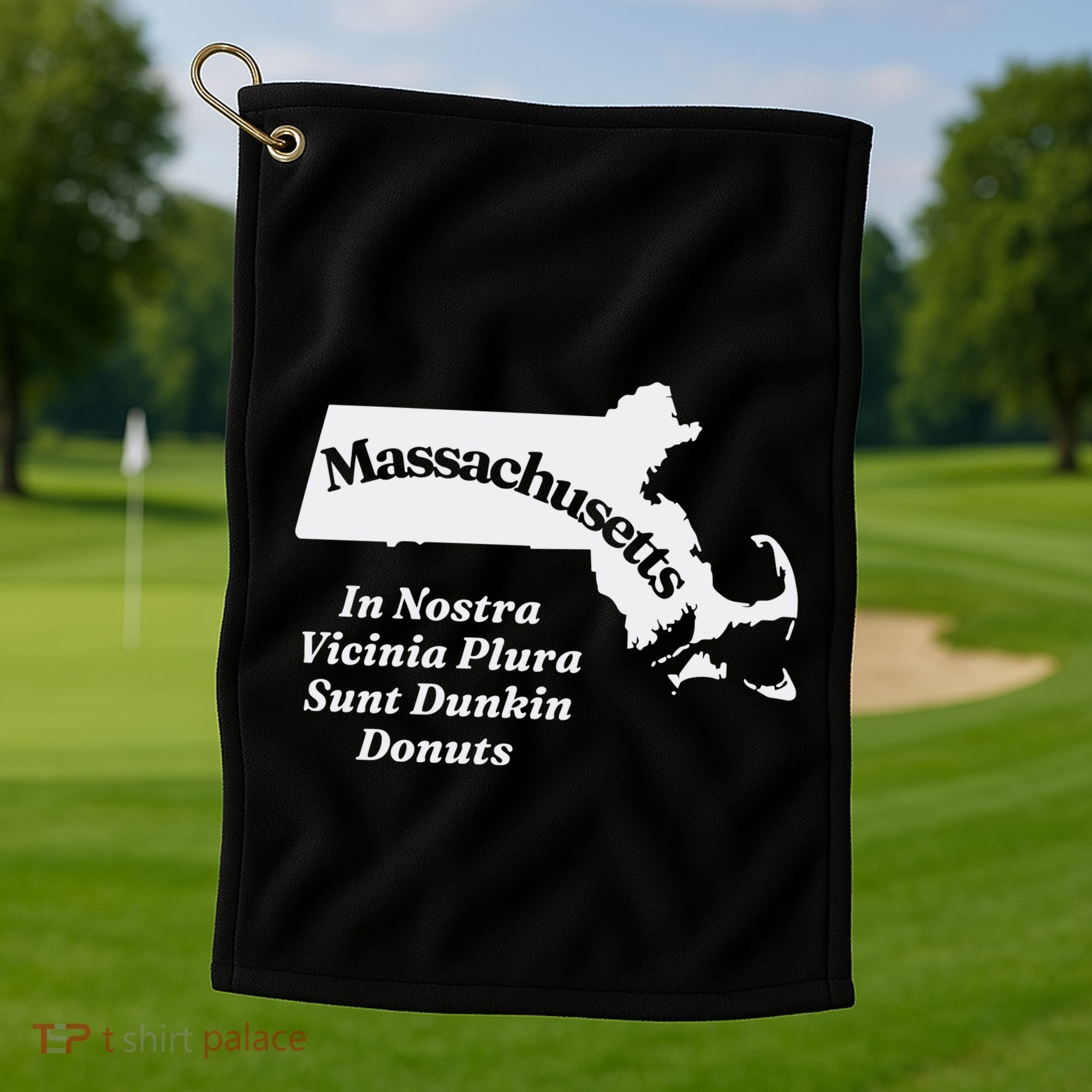 Click Hole Massachusetts In Nostra Vicinia Plura Sunt Dunkin Donuts Golf Towel
