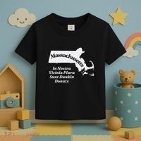 Click Hole Massachusetts In Nostra Vicinia Plura Sunt Dunkin Donuts Toddler T-Shirt thumb 3