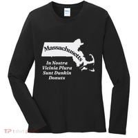 Click Hole Massachusetts In Nostra Vicinia Plura Sunt Dunkin Donuts Women's Long Sleeve Shirt thumb 0
